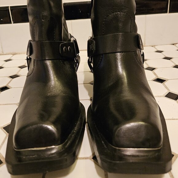 MANGO Moto Black Leather Bootie - Picture 13 of 14